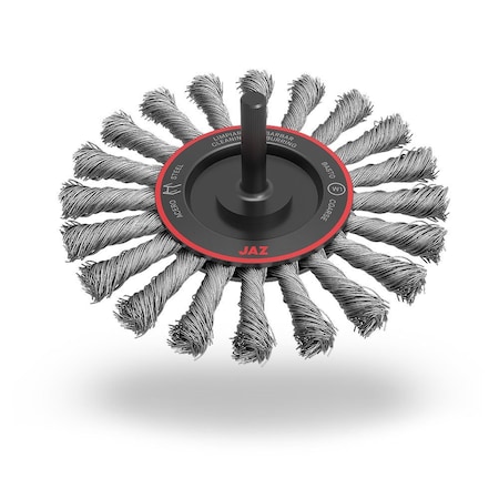 Jaz Twist Knot Wire Wheel, 4", 20 Knots, .014", Steel 31068